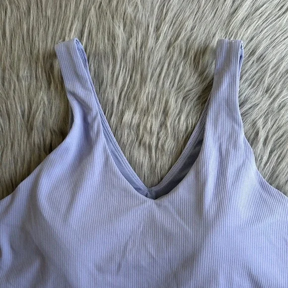 All In Motion Wireless Sports Bra Womens Size Medium Purple Light Support V-Neck - Picture 2 of 9